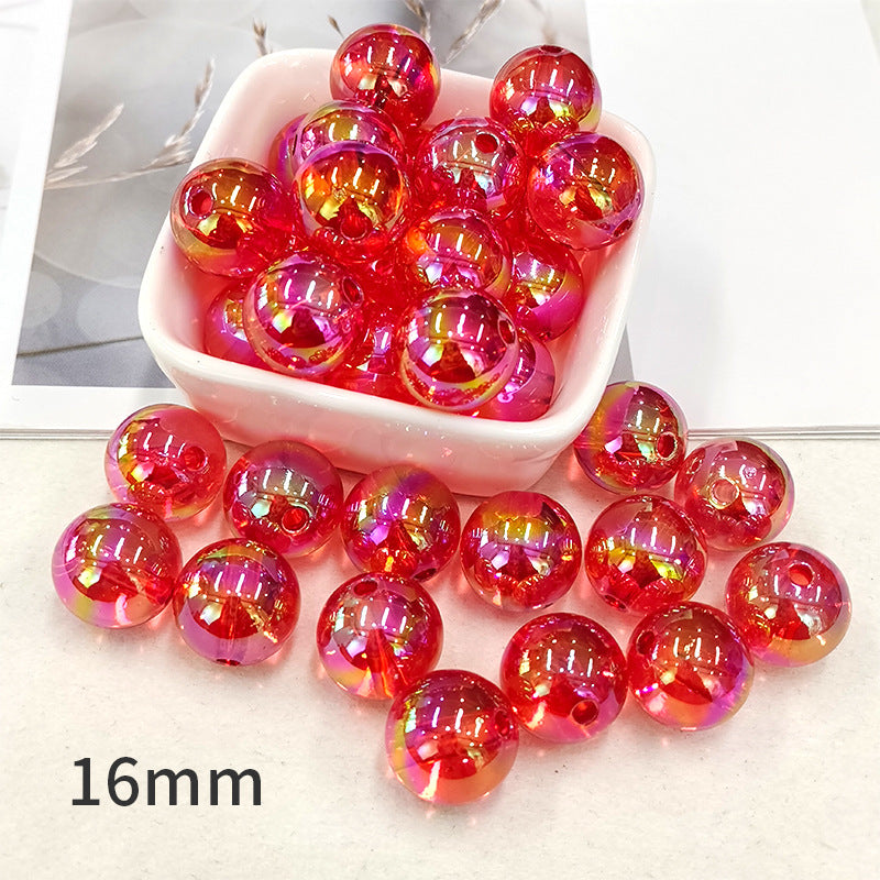 Acrylic transparent electroplated beads DIY jewelry