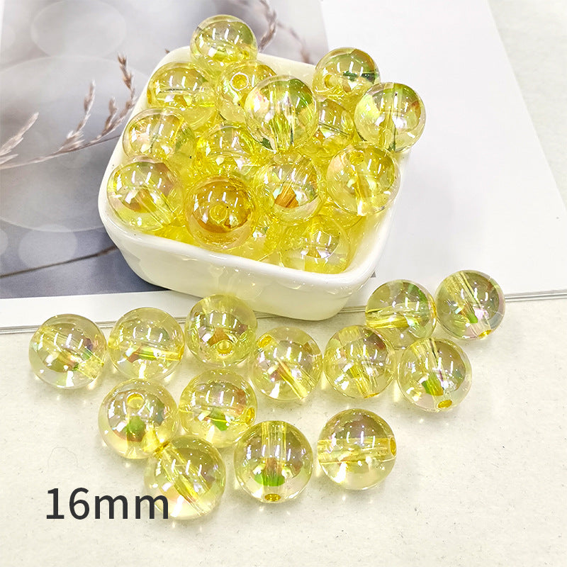 Acrylic transparent electroplated beads DIY jewelry