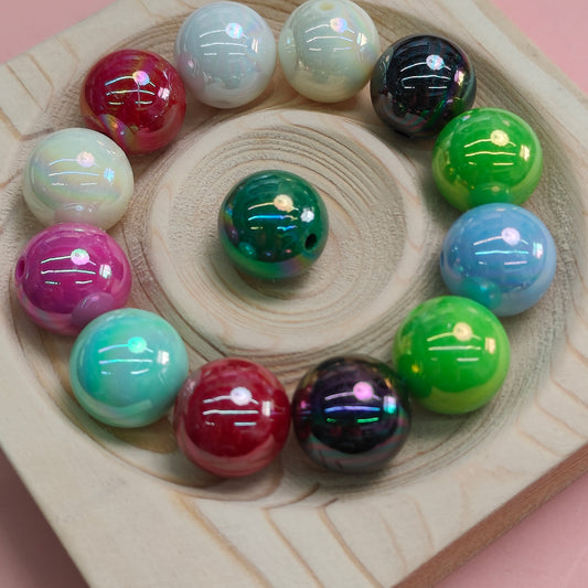 Pearl Shape Bead Necklace Ball Shape DIY Jewelry Handmade Various Colors 16mm 200pcs JC0005ZZ