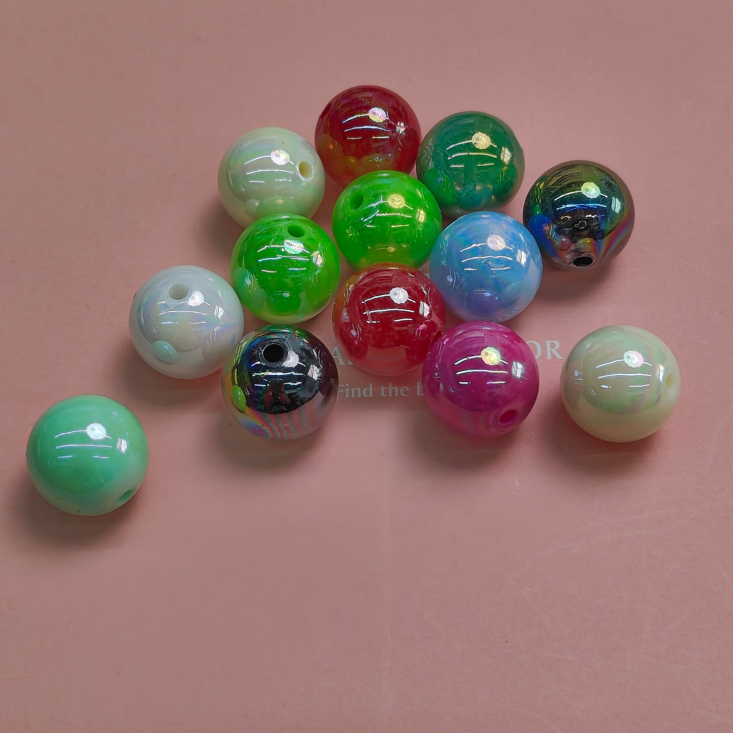 Pearl Shape Bead Necklace Ball Shape DIY Jewelry Handmade Various Colors 16mm 200pcs JC0005ZZ