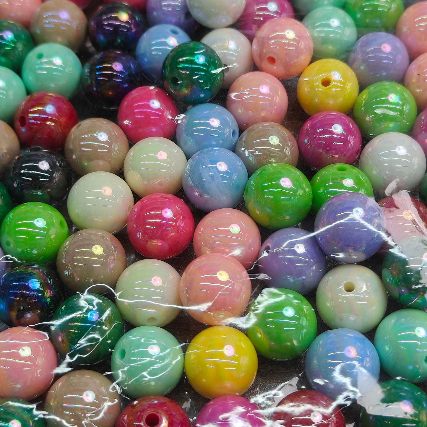 Pearl Shape Bead Necklace Ball Shape DIY Jewelry Handmade Various Colors 16mm 200pcs JC0005ZZ