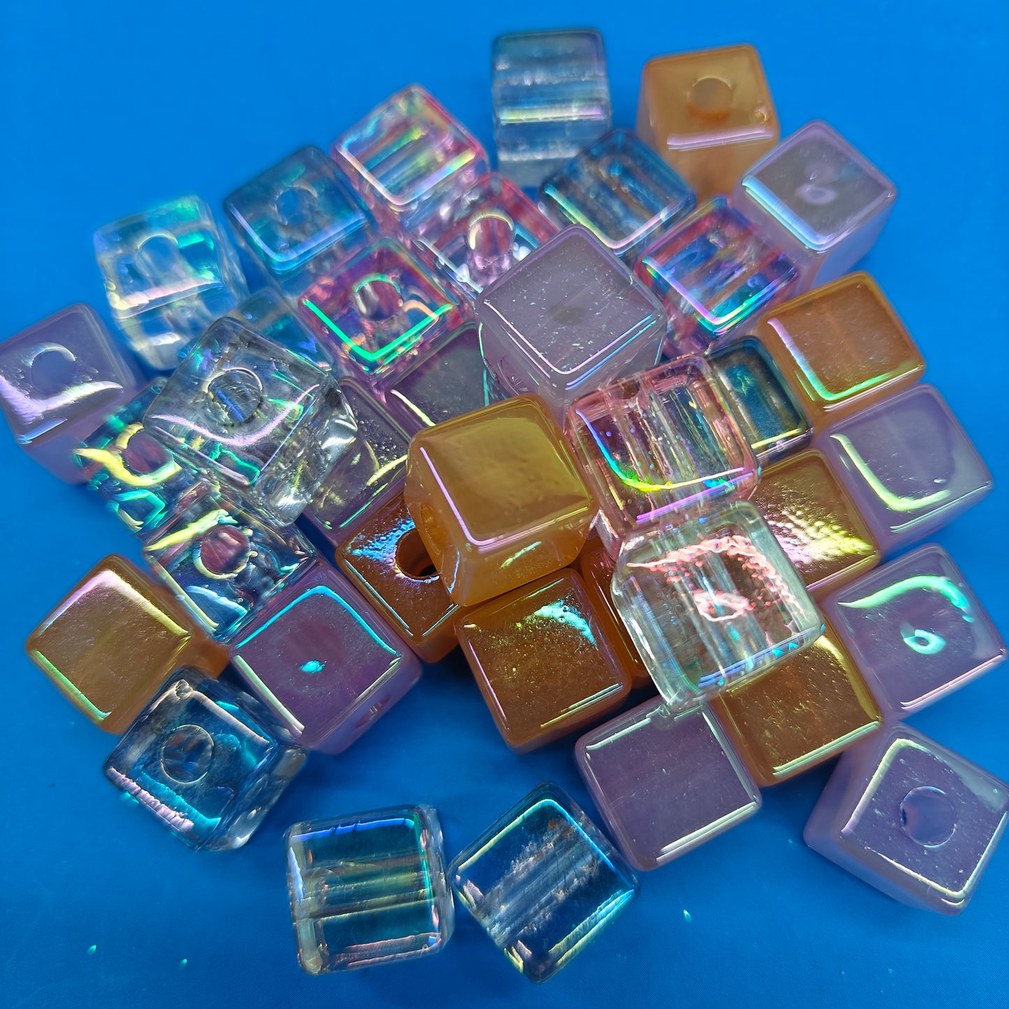 DIY Mixed Color Square Beads 12-13MM JC0046ZZ