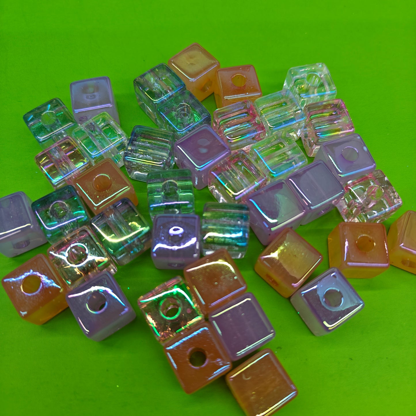 DIY Mixed Color Square Beads 12-13MM JC0046ZZ