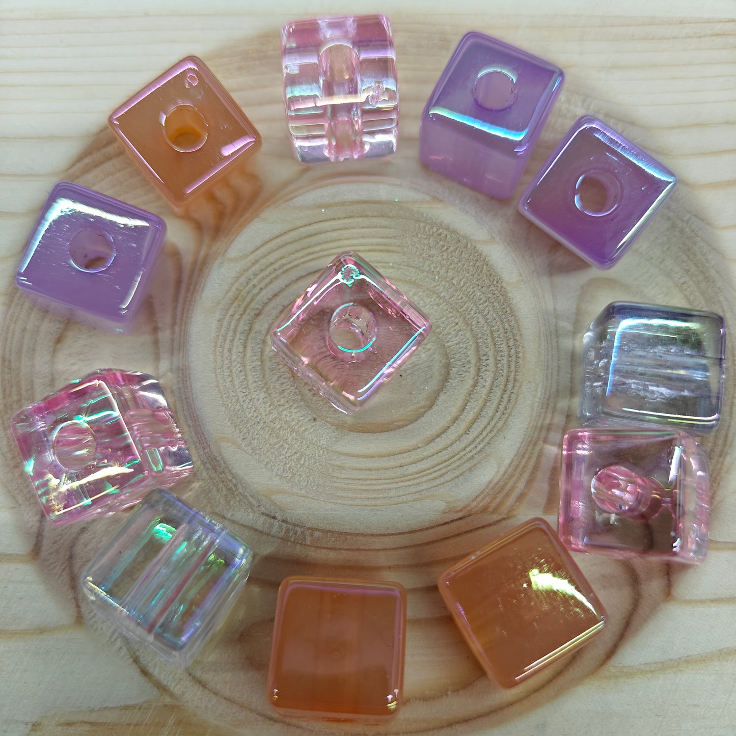 DIY Mixed Color Square Beads 12-13MM JC0046ZZ