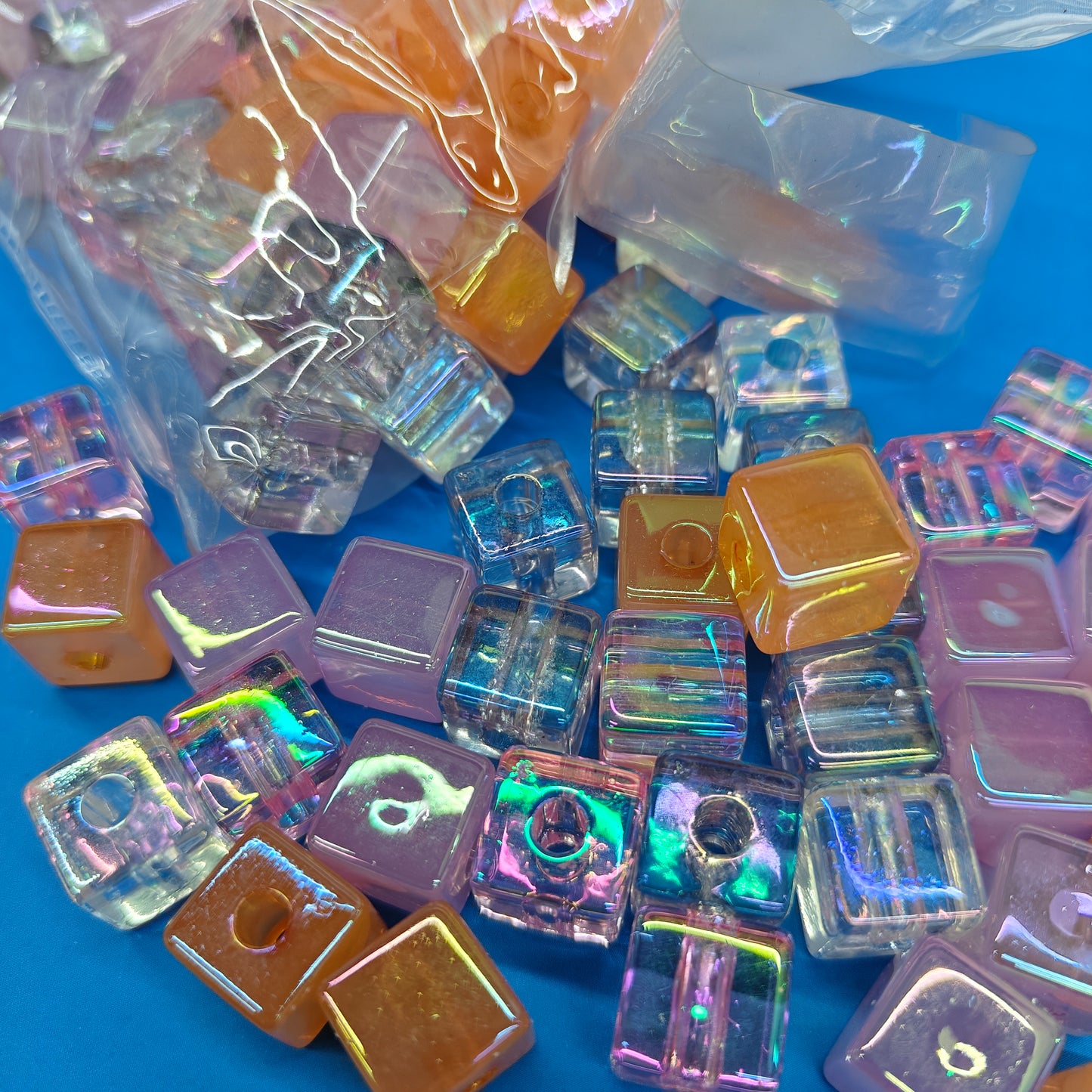 DIY Mixed Color Square Beads 12-13MM JC0046ZZ