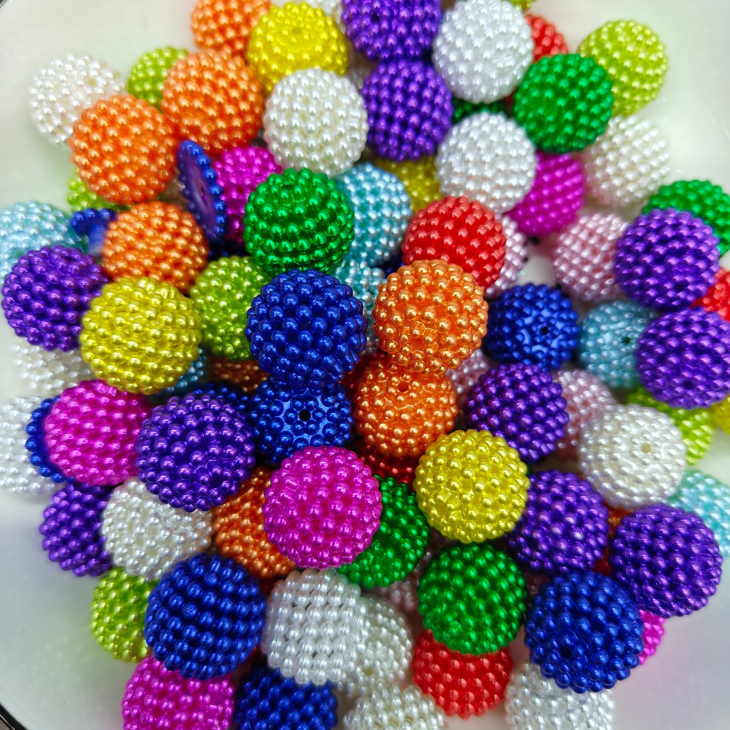 DIY Colorful Bayberry Pearl Beads 18mm Large Round Beads JC0045ZZ