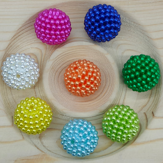 DIY Colorful Bayberry Pearl Beads 18mm Large Round Beads JC0045ZZ