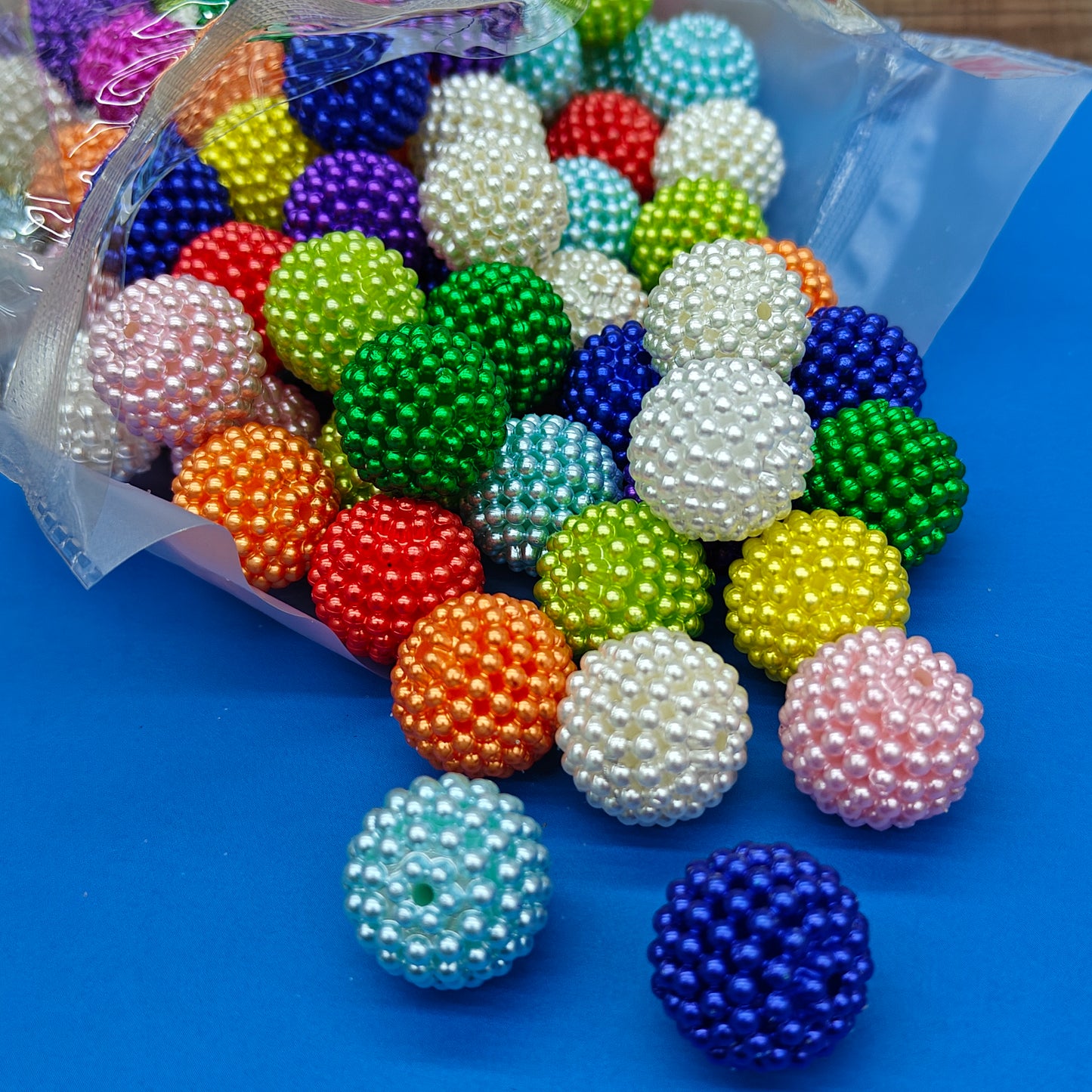 DIY Colorful Bayberry Pearl Beads 18mm Large Round Beads JC0045ZZ