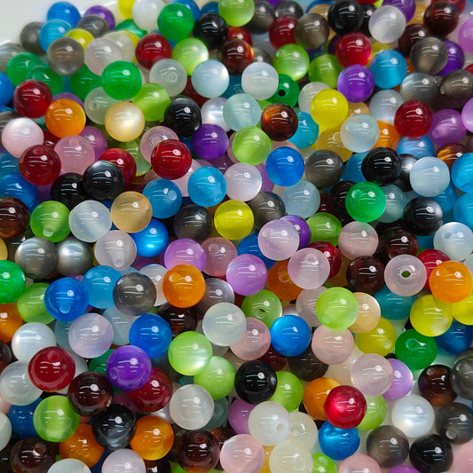 DIY 8mm Color Small Cat Eye Beads JC0050ZZ