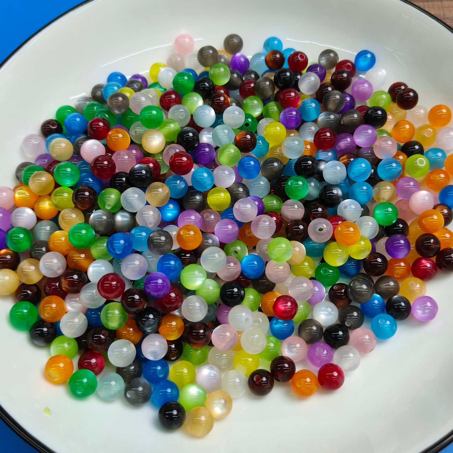 DIY 8mm Color Small Cat Eye Beads JC0050ZZ