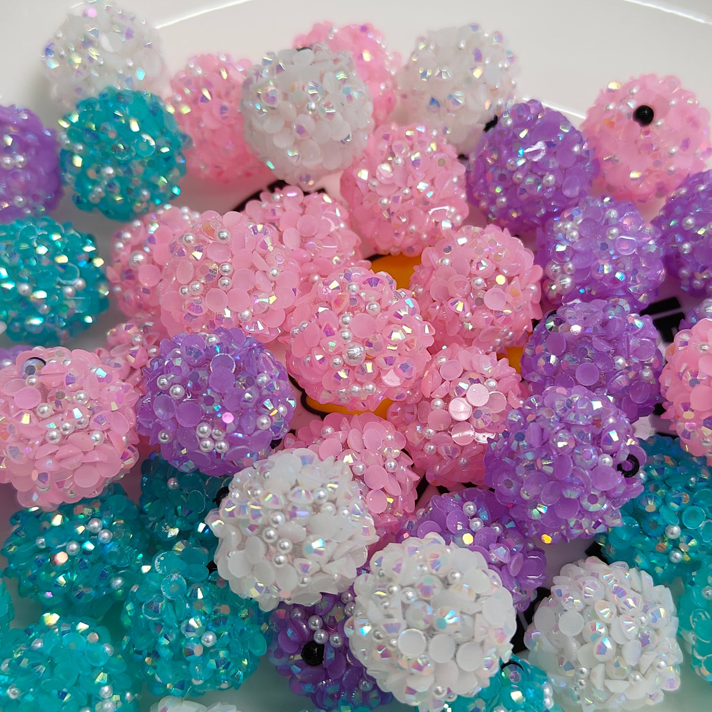 DIY Bracelet Colorful Sugar Beads Pearl Sequins 18mm Beads JC0053ZZ