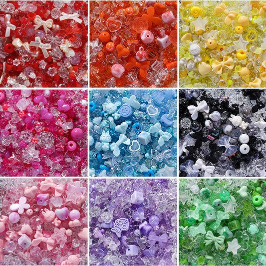 Acrylic cute cherry bear rabbit square beaded diy mobile phone chain necklace cartoon jewelry animal accessories
