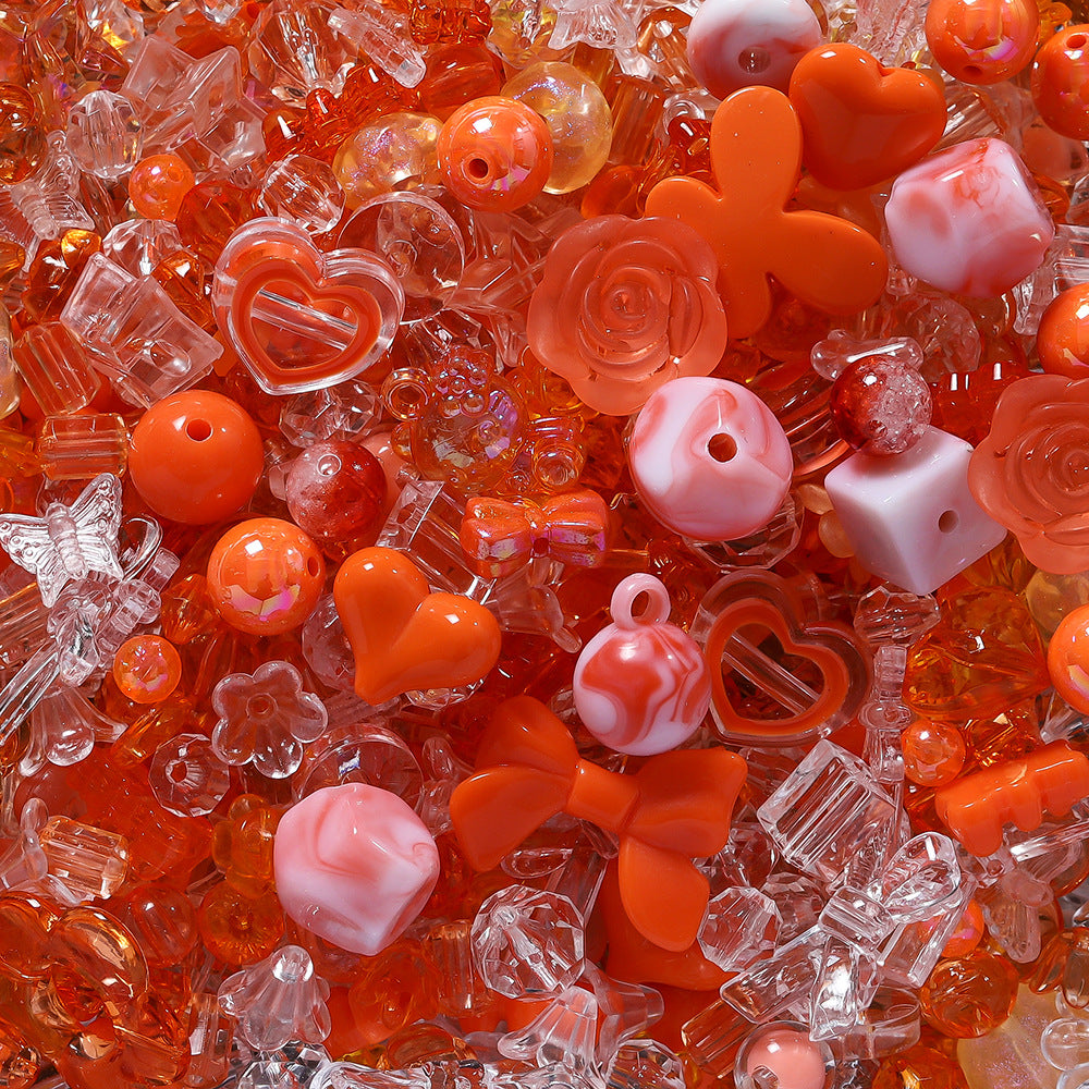 Acrylic cute cherry bear rabbit square beaded diy mobile phone chain necklace cartoon jewelry animal accessories